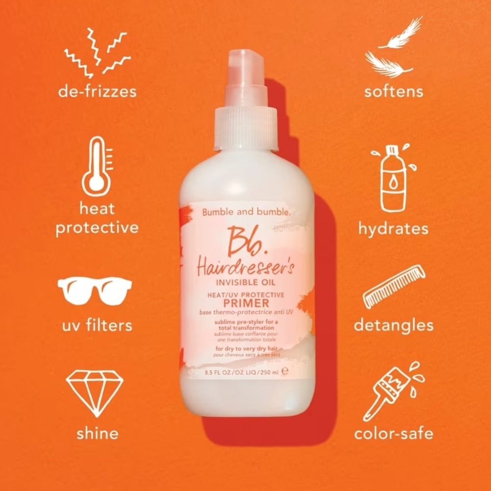 Bumble and Bumble Hairdresser's Invisible Oil Heat/UV Protective PrimerSpray NWT